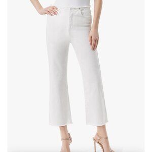 Jessica Simpson Love Song High Rise Crop Flare White Jeans Womens Size 27 Denim